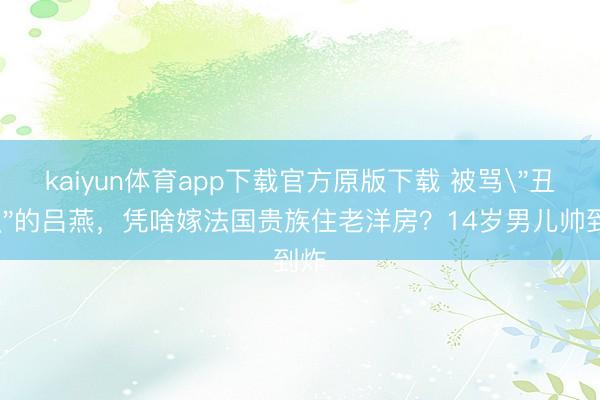 kaiyun体育app下载官方原版下载 被骂