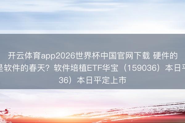 开云体育app2026世界杯中国官网下载 硬件的绝顶或是软件的春天？软件培植ETF华宝（159036）本日平定上市